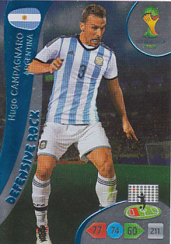 Hugo Campagnaro Argentina Panini 2014 World Cup Defensive Rock #361